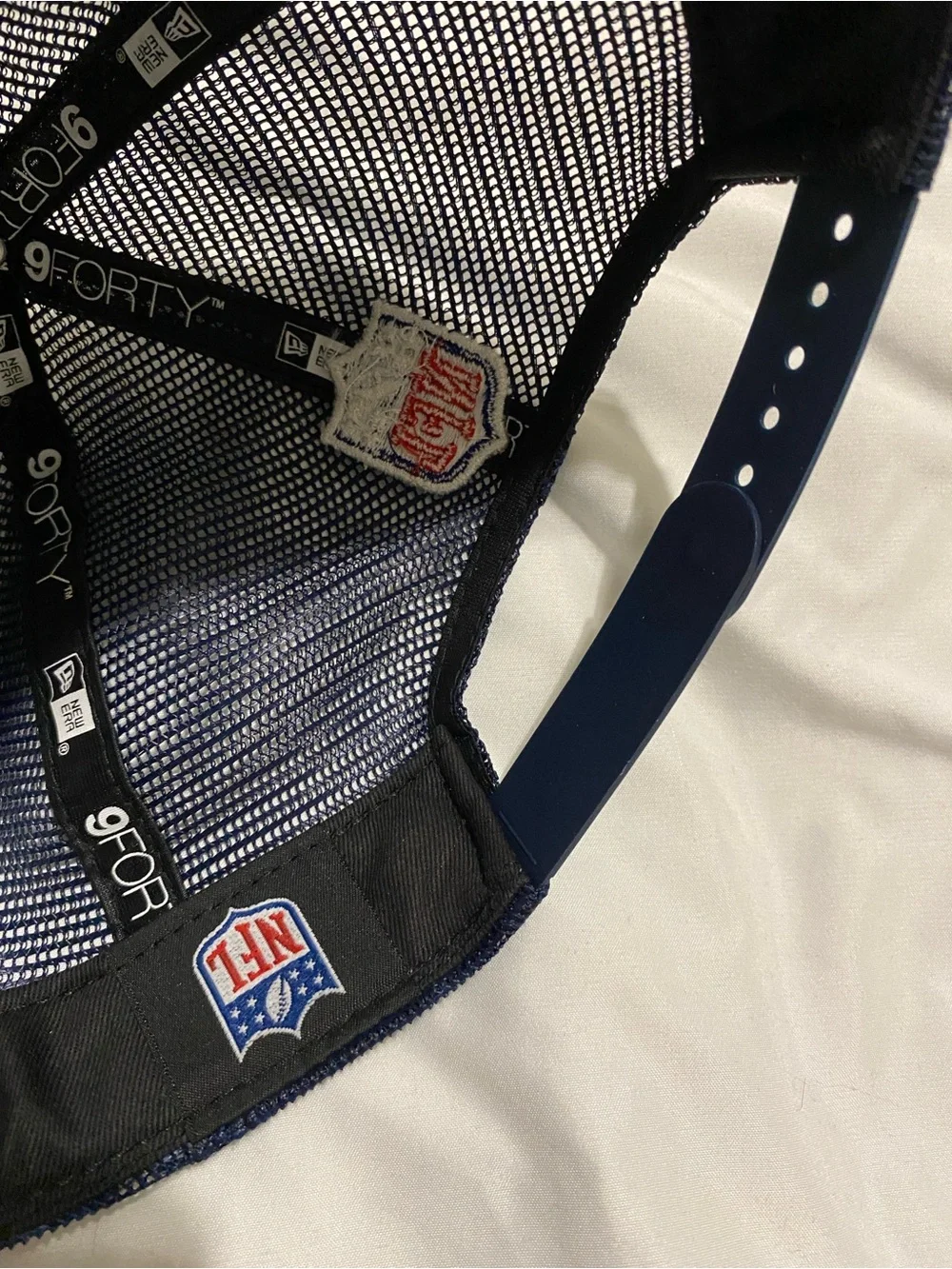 New Era Dallas Cowboys NFL 9FORTY Trucker Mesh Back Snapback Cap Blue/White